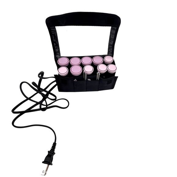 Remington Compact Travel Ceramic Curlers Hair Setter 10 Hot Rollers & Clips Work - Picture 8 of 11